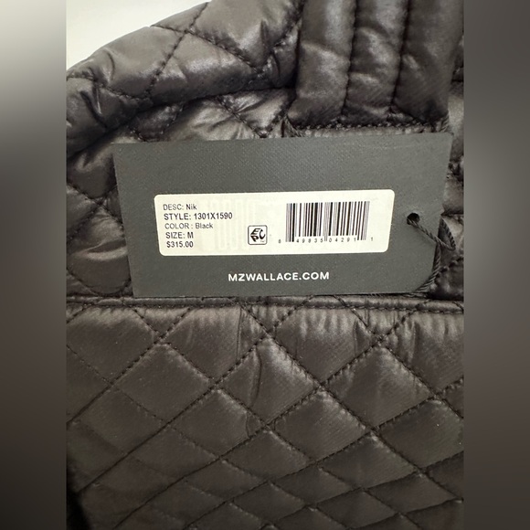 NWT! MZ Wallace Black Nik Duffle Bag - Picture 4 of 8